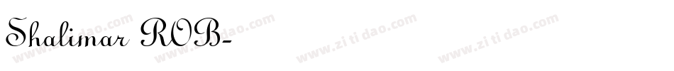 Shalimar ROB字体转换